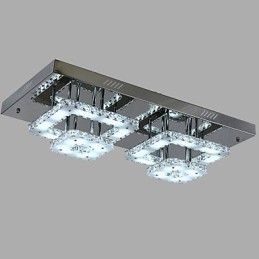 Montaj încastrat din metal cromat din cristal modern contemporan