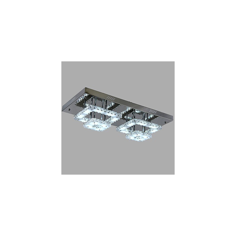 Montaj încastrat din metal cromat din cristal modern contemporan