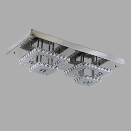 Montaj încastrat din metal cromat din cristal modern contemporan