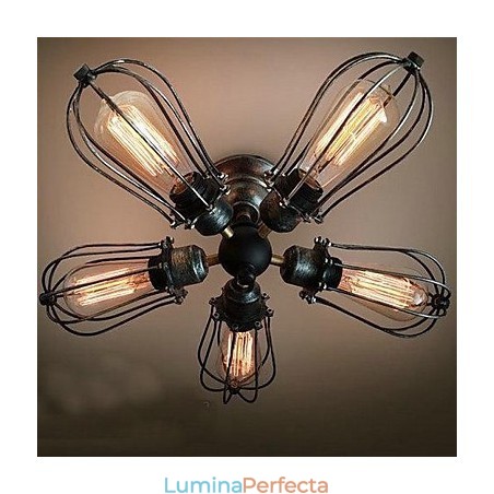 Montaj încastrat din metal cu pictură în stil mini vintage Montaj încastrat din metal cu pictură în stil mini vintage
