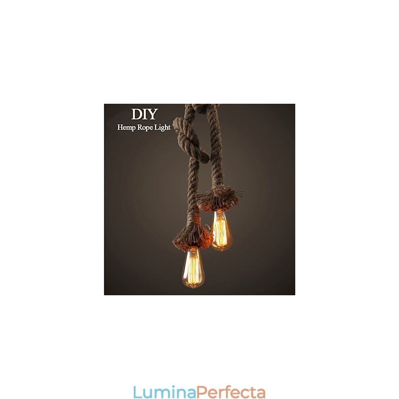 1 Lumină DIY Art Hemp Rope Lumină Creative Hemp Rope Droplight