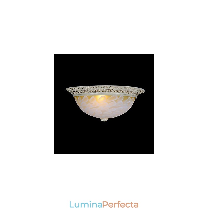 Lumină albă cu montare încastrabilă, rășină de sticlă, sculptură în aur, clasic european