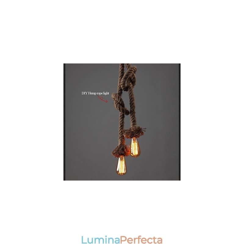 1 Lumină DIY Art Hemp Rope Lumină Creative Hemp Rope Droplight