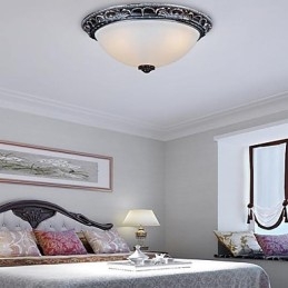 Lumină cu montare încasată, rășină de sticlă, sculptură în argint, retro clasic european