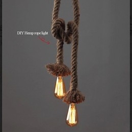 1 Lumină DIY Art Hemp Rope Lumină Creative Hemp Rope Droplight