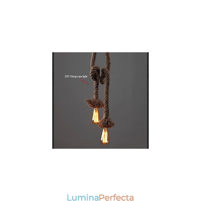 1 Lumină DIY Art Hemp Rope Lumină Creative Hemp Rope Droplight