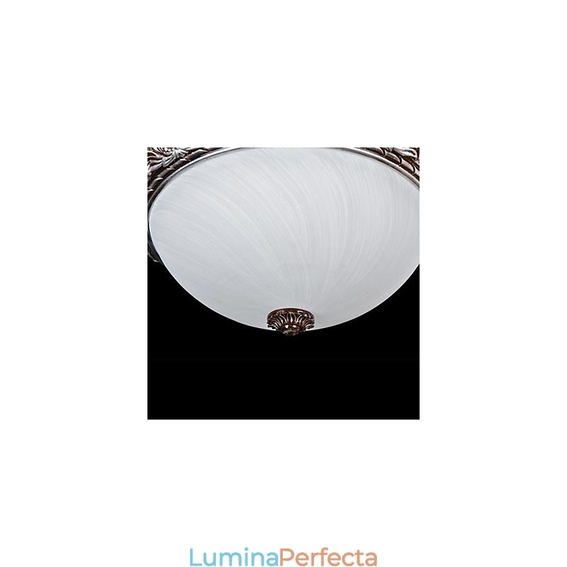 Lumină cu montare încasată, rășină de sticlă, sculptură în argint, retro clasic european