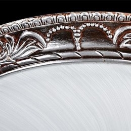 Lumină cu montare încasată, rășină de sticlă, sculptură în argint, retro clasic european