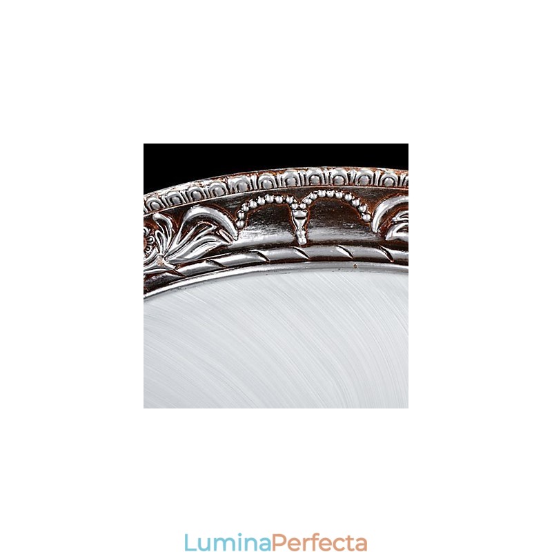 Lumină cu montare încasată, rășină de sticlă, sculptură în argint, retro clasic european