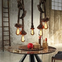 1 Lumină DIY Art Hemp Rope Lumină Creative Hemp Rope Droplight