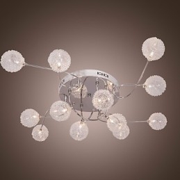 Lumină G4 cu 12 lumini din fier cu abajururi din aluminiu