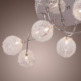 Lumină G4 cu 12 lumini din fier cu abajururi din aluminiu