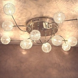 Lumină G4 cu 12 lumini din fier cu abajururi din aluminiu