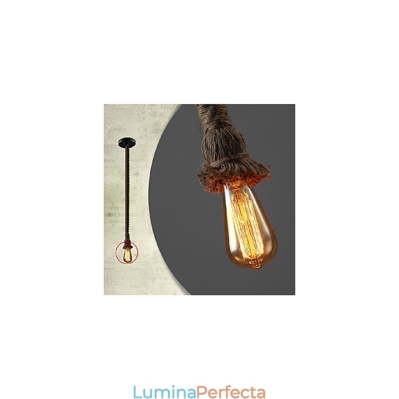1 Lumină DIY Art Hemp Rope Lumină Creative Hemp Rope Droplight