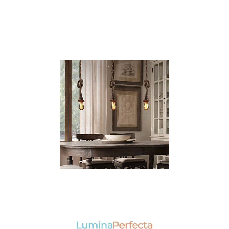 1 Lumină DIY Art Hemp Rope Lumină Creative Hemp Rope Droplight
