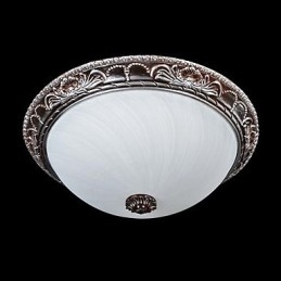 Lumină cu montare încasată, rășină de sticlă, sculptură în argint, retro clasic european