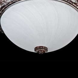 Lumină cu montare încasată, rășină de sticlă, sculptură în argint, retro clasic european