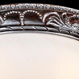 Lumină cu montare încasată, rășină de sticlă, sculptură în argint, retro clasic european