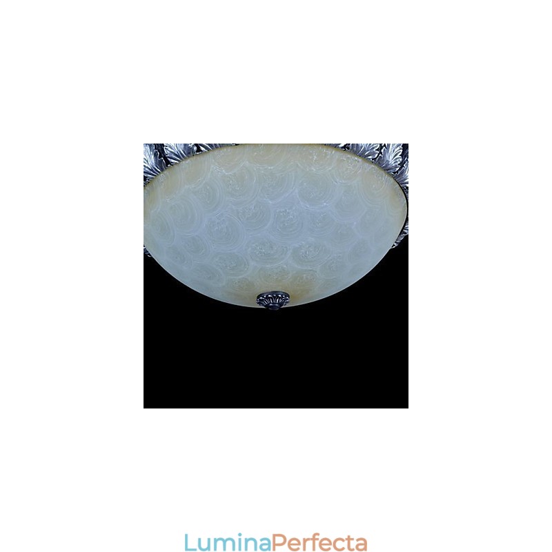Model de lumină cu montare încasată, rășină de sticlă, sculptură în argint, clasic european