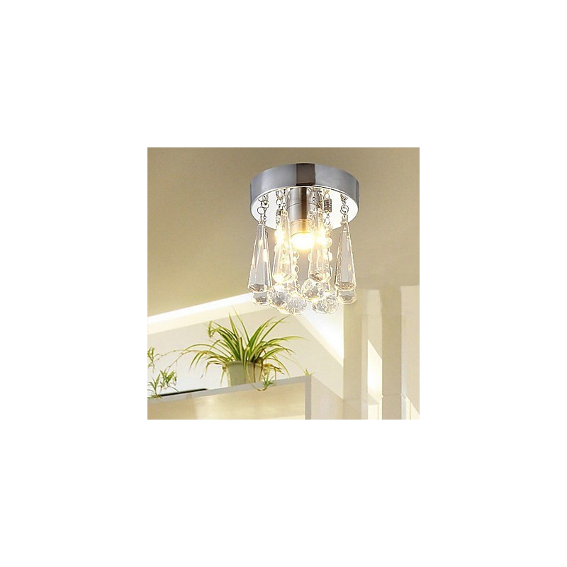 Cristal modern cu 1 lumini, montaj încastrat în formă de coroană