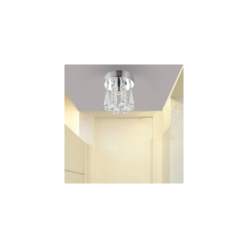 Cristal modern cu 1 lumini, montaj încastrat în formă de coroană