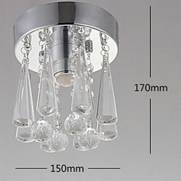 Cristal modern cu 1 lumini, montaj încastrat în formă de coroană