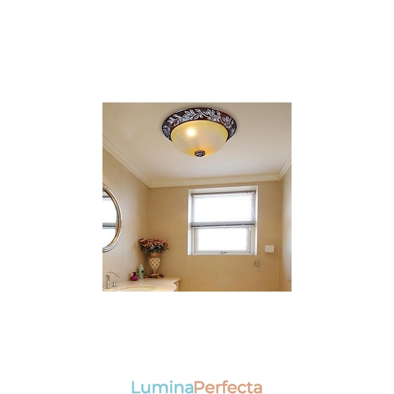 Montare încasată, alb, galben, sticlă, rășină, argint, sculptură, clasic european