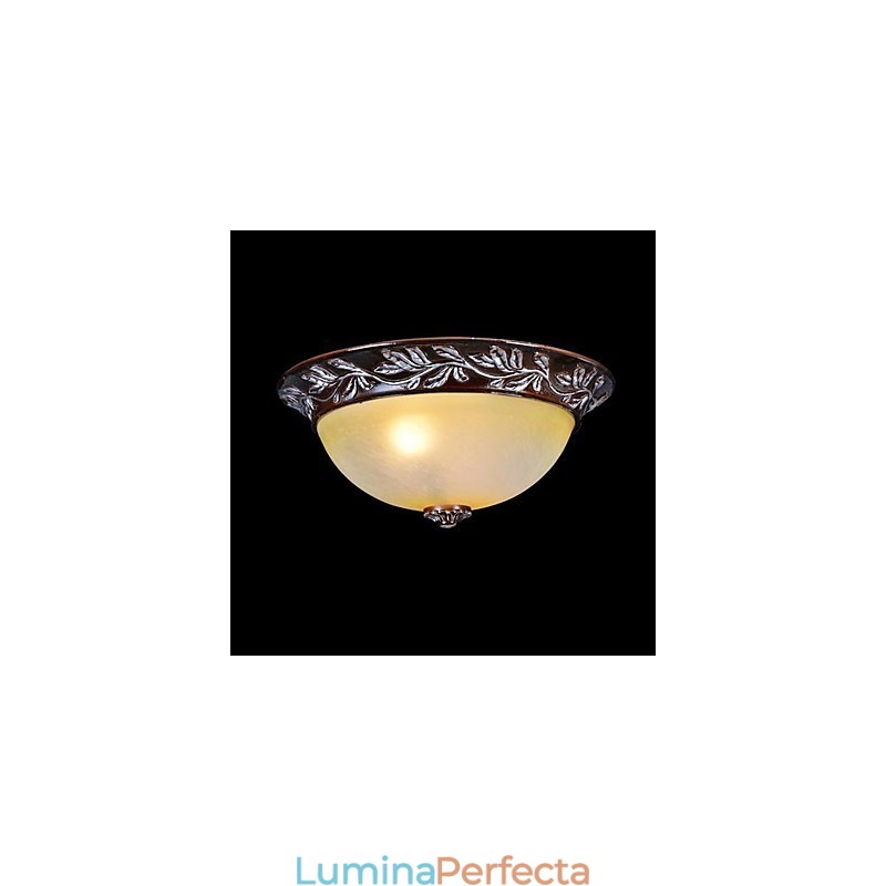 Montare încasată, alb, galben, sticlă, rășină, argint, sculptură, clasic european