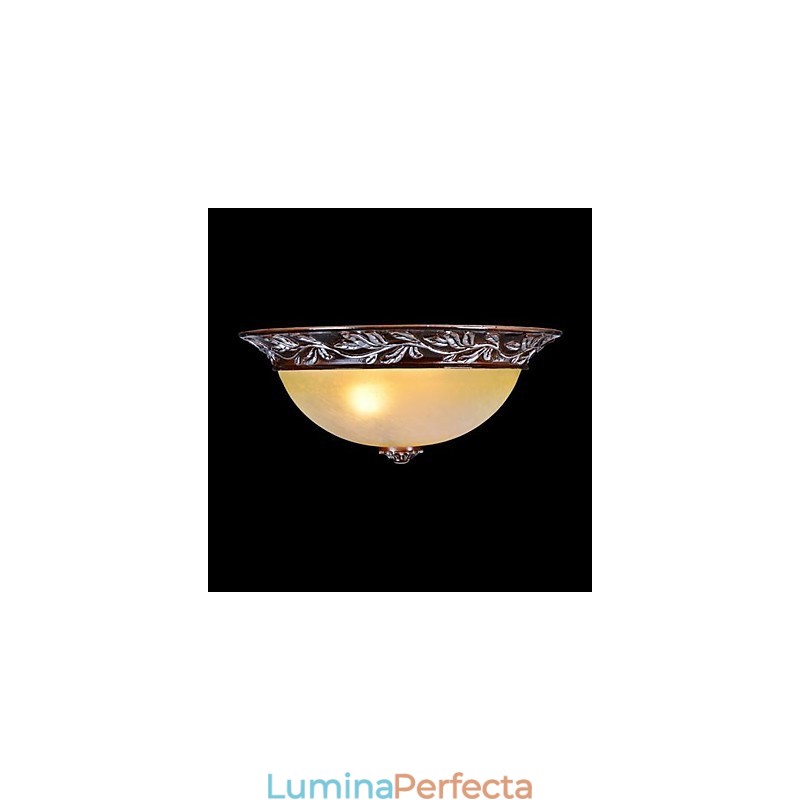 Montare încasată, alb, galben, sticlă, rășină, argint, sculptură, clasic european