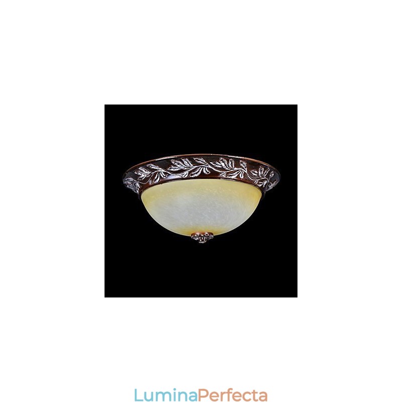 Montare încasată, alb, galben, sticlă, rășină, argint, sculptură, clasic european