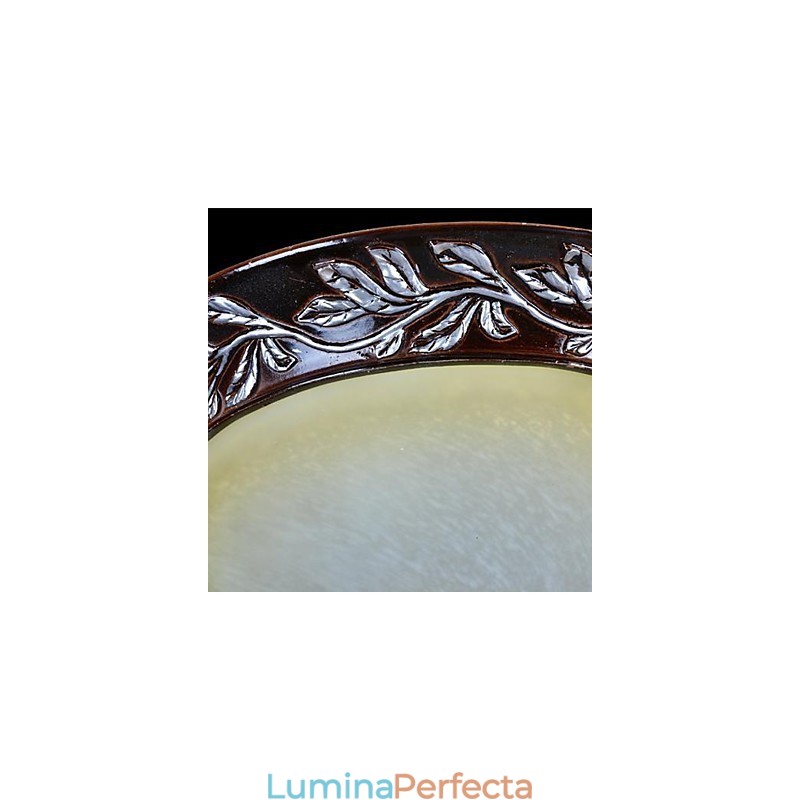 Montare încasată, alb, galben, sticlă, rășină, argint, sculptură, clasic european