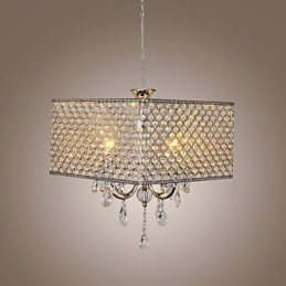 Candelabru din metal cu pictură în cristal tambur modern contemporan