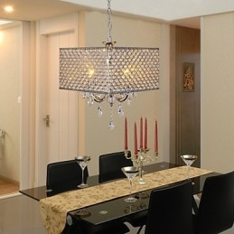 Candelabru din metal cu pictură în cristal tambur modern contemporan