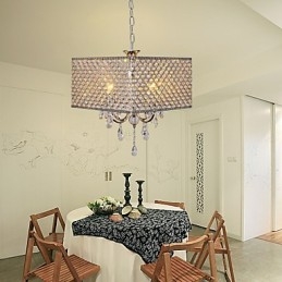 Candelabru din metal cu pictură în cristal tambur modern contemporan