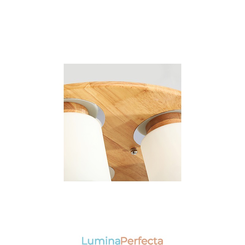 Plafoniere moderne din lemn originale de luminozitate ridicată în stil rustic
