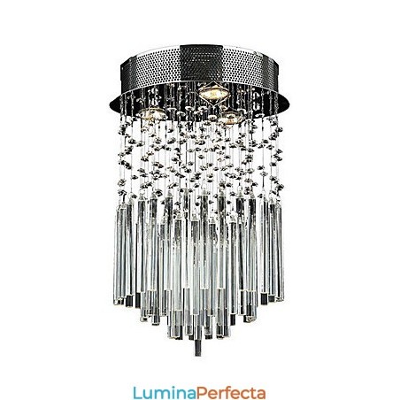 Montaj încastrat din metal galvanizat din cristal modern și contemporan Montaj încastrat din metal galvanizat din cristal modern și contemporan
