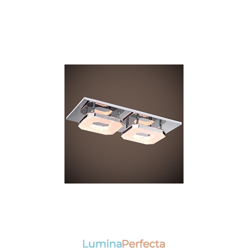 Oțel inoxidabil acrilic modern galvanizat cu 2 lumini, 16W