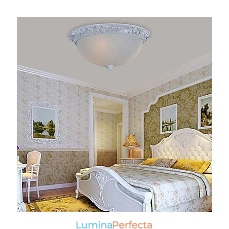 Lumină albă cu montare încasată, rășină de sticlă, sculptură clasică europeană