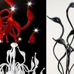 Candelabru din metal de pictură modernă contemporană