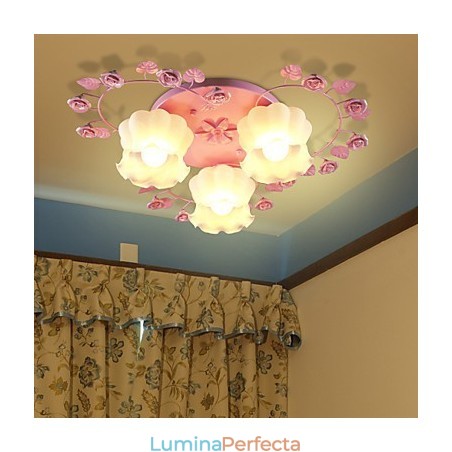 Lampă Creativă Contracted Rural Sweet Pink Rose 3 Absorb Dome Light Lampă Creativă Contracted Rural Sweet Pink Rose 3 Absorb Dome Light