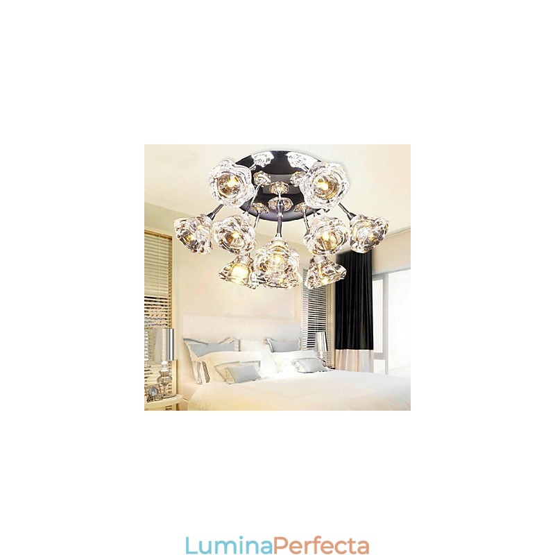 Modern Contemporan Rustic Lodge Suport încastrat din metal cromat