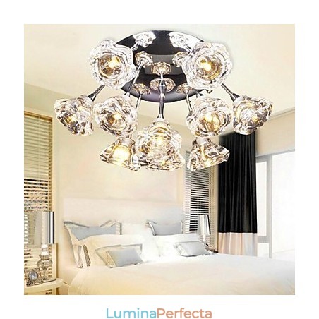 Modern Contemporan Rustic Lodge Suport încastrat din metal cromat