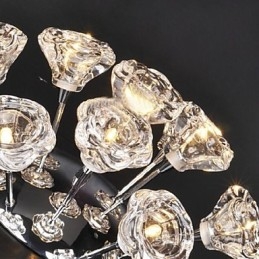 Modern Contemporan Rustic Lodge Suport încastrat din metal cromat