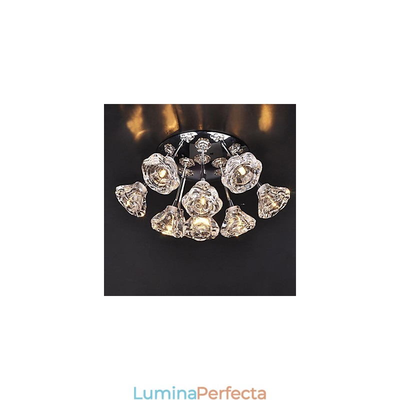 Modern Contemporan Rustic Lodge Suport încastrat din metal cromat