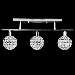 Montaj încastrat din metal cromat din cristal modern contemporan