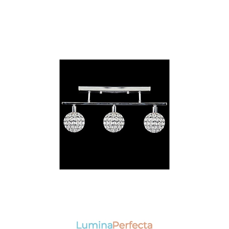 Montaj încastrat din metal cromat din cristal modern contemporan