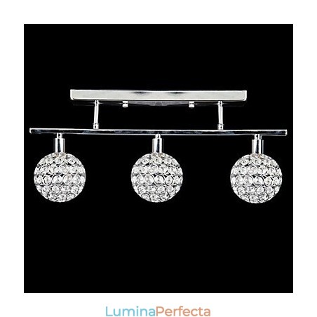 Montaj încastrat din metal cromat din cristal modern contemporan Montaj încastrat din metal cromat din cristal modern contemporan