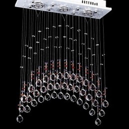 5 lumini Lumină clară Candelabru de cristal K9 din oțel inoxidabil