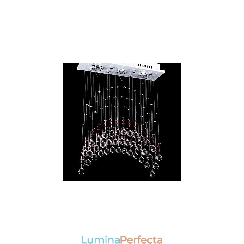 5 lumini Lumină clară Candelabru de cristal K9 din oțel inoxidabil