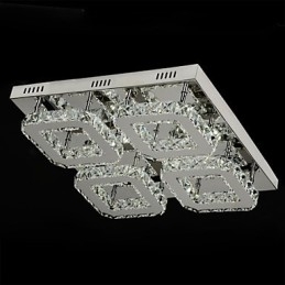 Montaj încastrat din metal cromat din cristal modern contemporan
